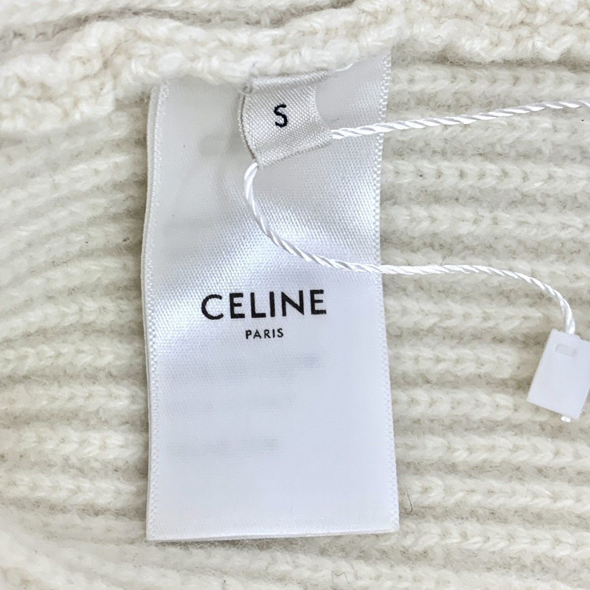 Celine Celine Off-white Logo Crew Neck Wool Knit Sweater K26WX Size S / US 4 / IT 40 - 7 Thumbnail