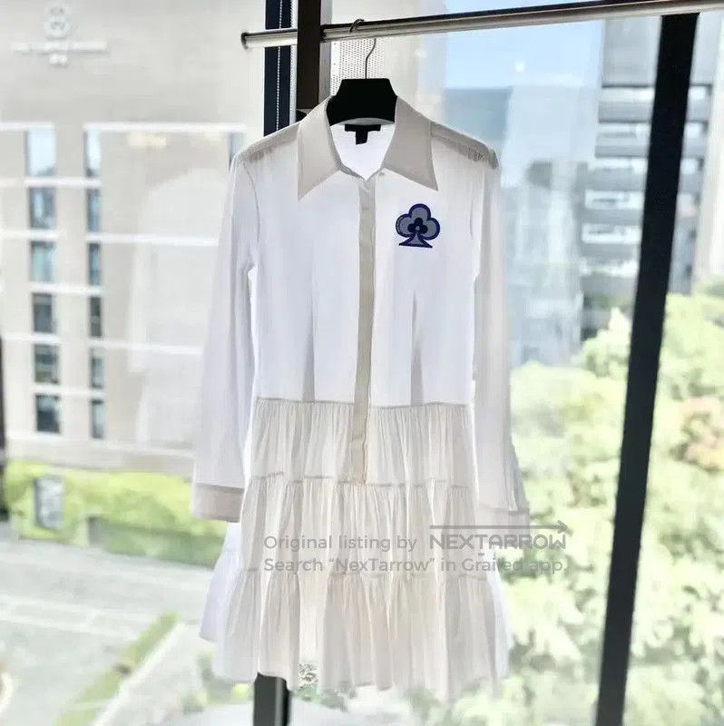Louis Vuitton Louis Vuitton White Cotton Dress for Women . Size XXS / US 00 / IT 34 - 1 Thumbnail