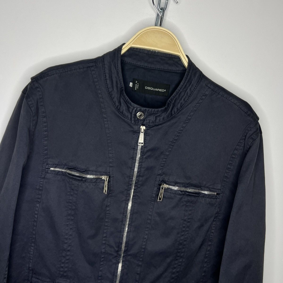 Dsquared2 Dsquared2 DSQ2 Motorcycle Zipper Denim Jacket Size US L / EU 52-54 / 3 - 4 Thumbnail