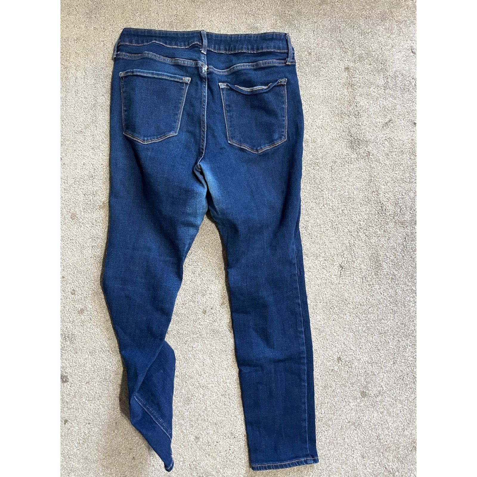 Old Navy Old Navy Jeans High Rise Straight Women's 12P Petite Blue Denim Stretch Pockets Casual Regular Fit 4 Pocket Cotton Polyester Spandex Women Jeans Size 34" / US 12 / IT 48 - 3 Thumbnail