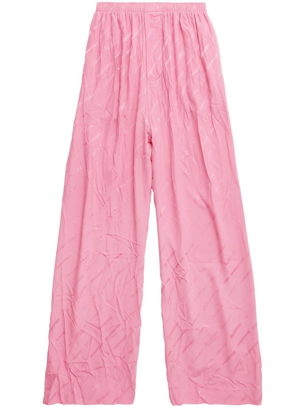 Balenciaga o1bcso1str0525 Logomania All Over Pyjama Trouser in Pink Size 28" / US 6 / IT 42 - 1 Thumbnail