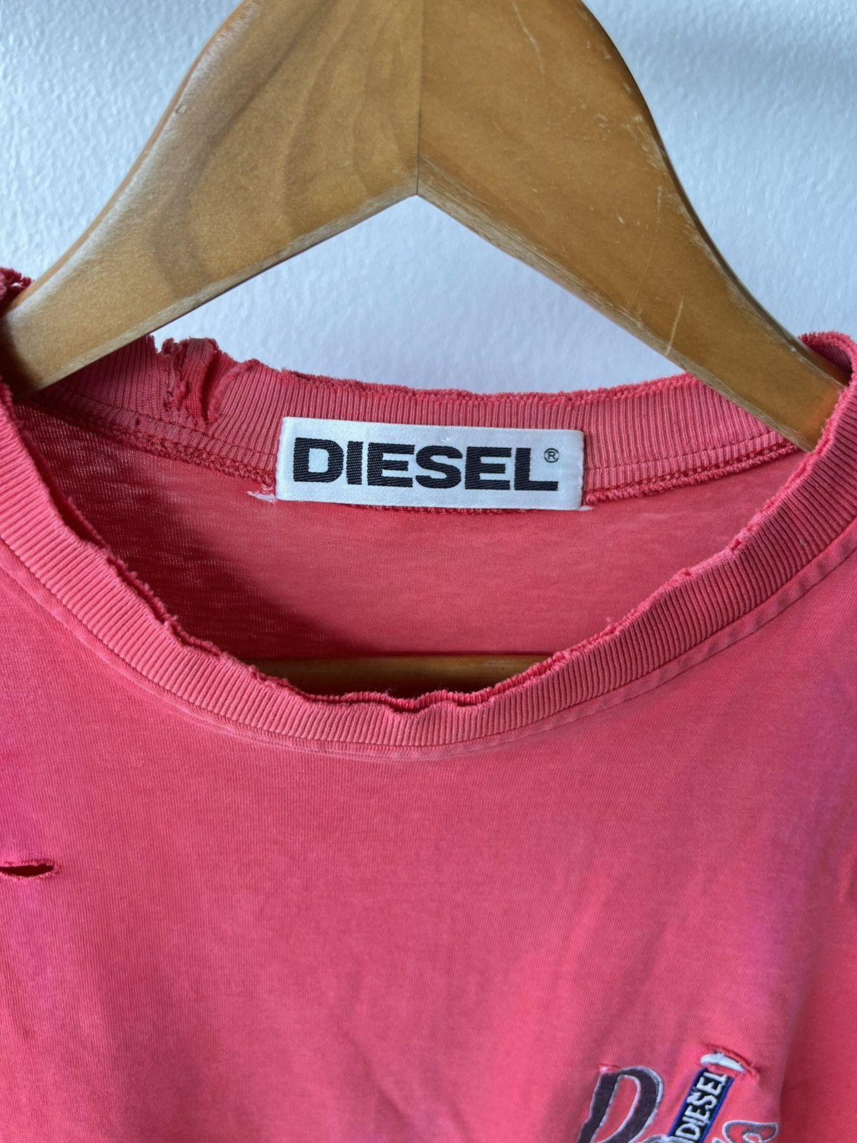 Diesel × Vintage Thrashed 90s Diesel Distressed Tee Size US L / EU 52-54 / 3 - 3 Thumbnail