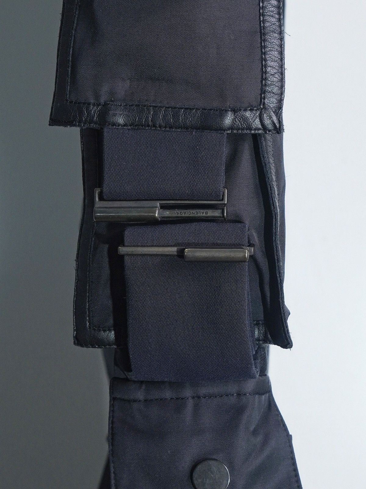 Balenciaga SS16 Tapered Leather-Satin Cargo Pants Size US 33 - 6 Thumbnail