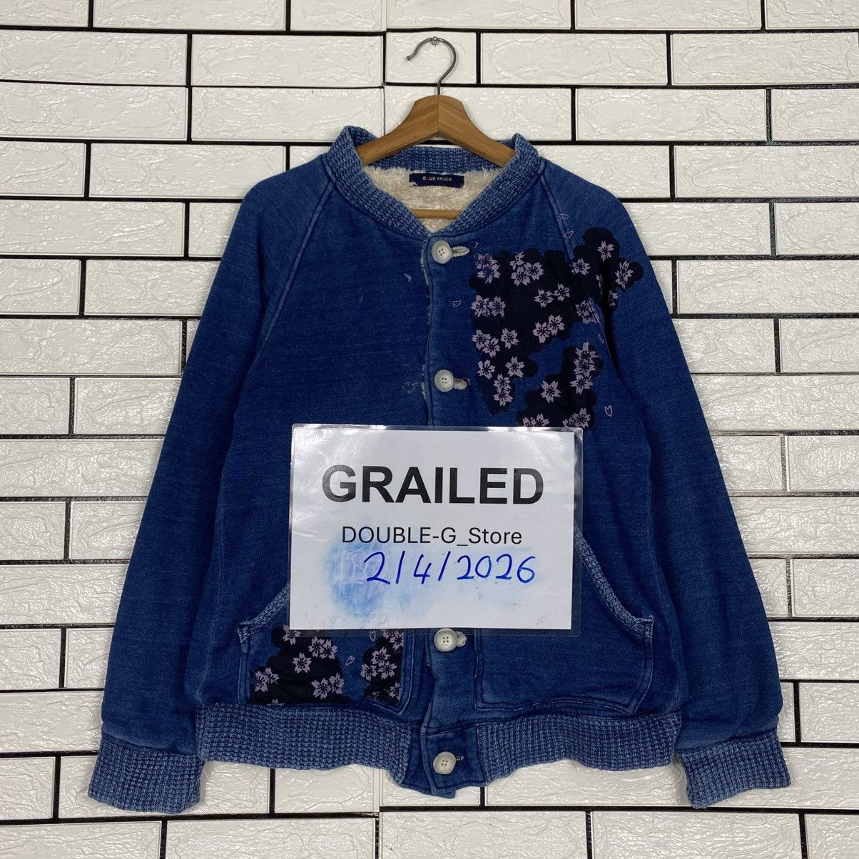 Blue Blue Japan 📌Vintage Zipper Sweater Blanket Denim Blue Trick Size US M / EU 48-50 / 2 - 1 Thumbnail