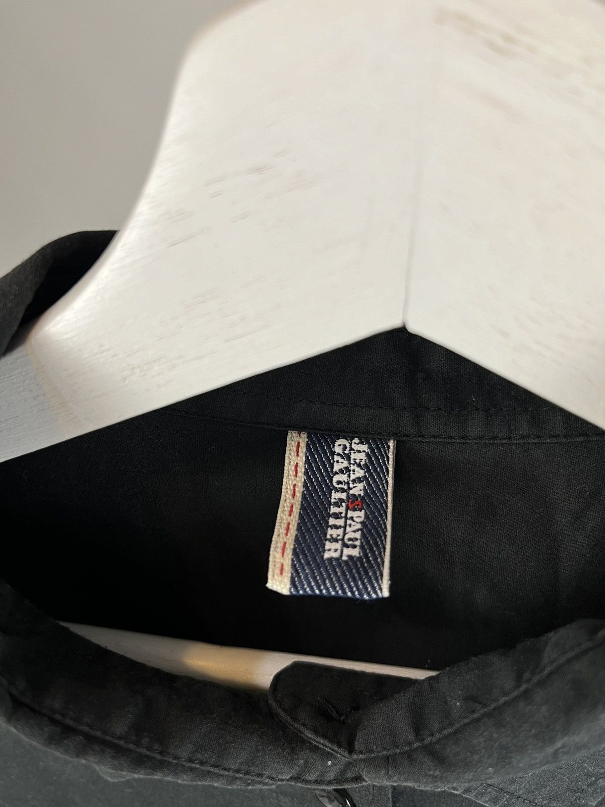 Jean Paul Gaultier Vintage Jean Paul Gaultier Black Shirt Double Big Logo Size S / US 4 / IT 40 - 8 Thumbnail