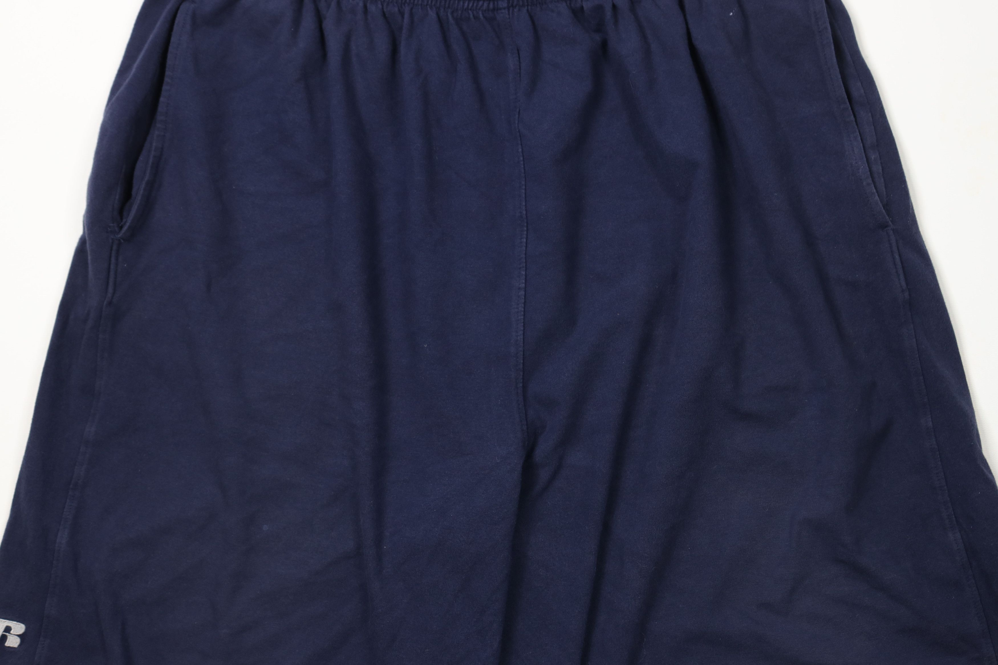 Russell Athletic × Vintage Vintage 90s Russell Athletic Above Knee Shorts Navy Blue Size US 34 / EU 50 - 3 Thumbnail