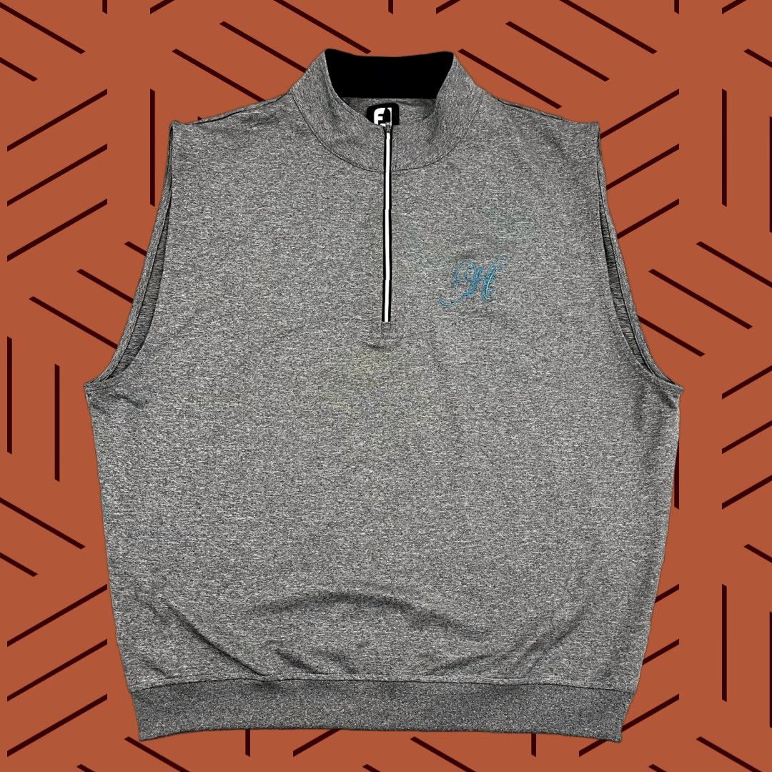 Footjoy FootJoy Vest Mens XL Gray 1/4 Zip Pullover - Golf, Outdoor, Sports, All Seasons, Regular Fit Size US XL / EU 56 / 4 - 1 Thumbnail