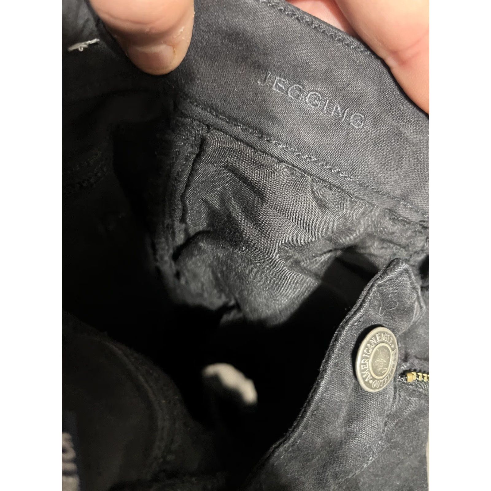American Eagle Outfitters American Eagle Black Next Level Stretch Mid Rise Jegging Pants Women Size 0 Corduroy Size 25" / US 0 / IT 36 - 5 Thumbnail
