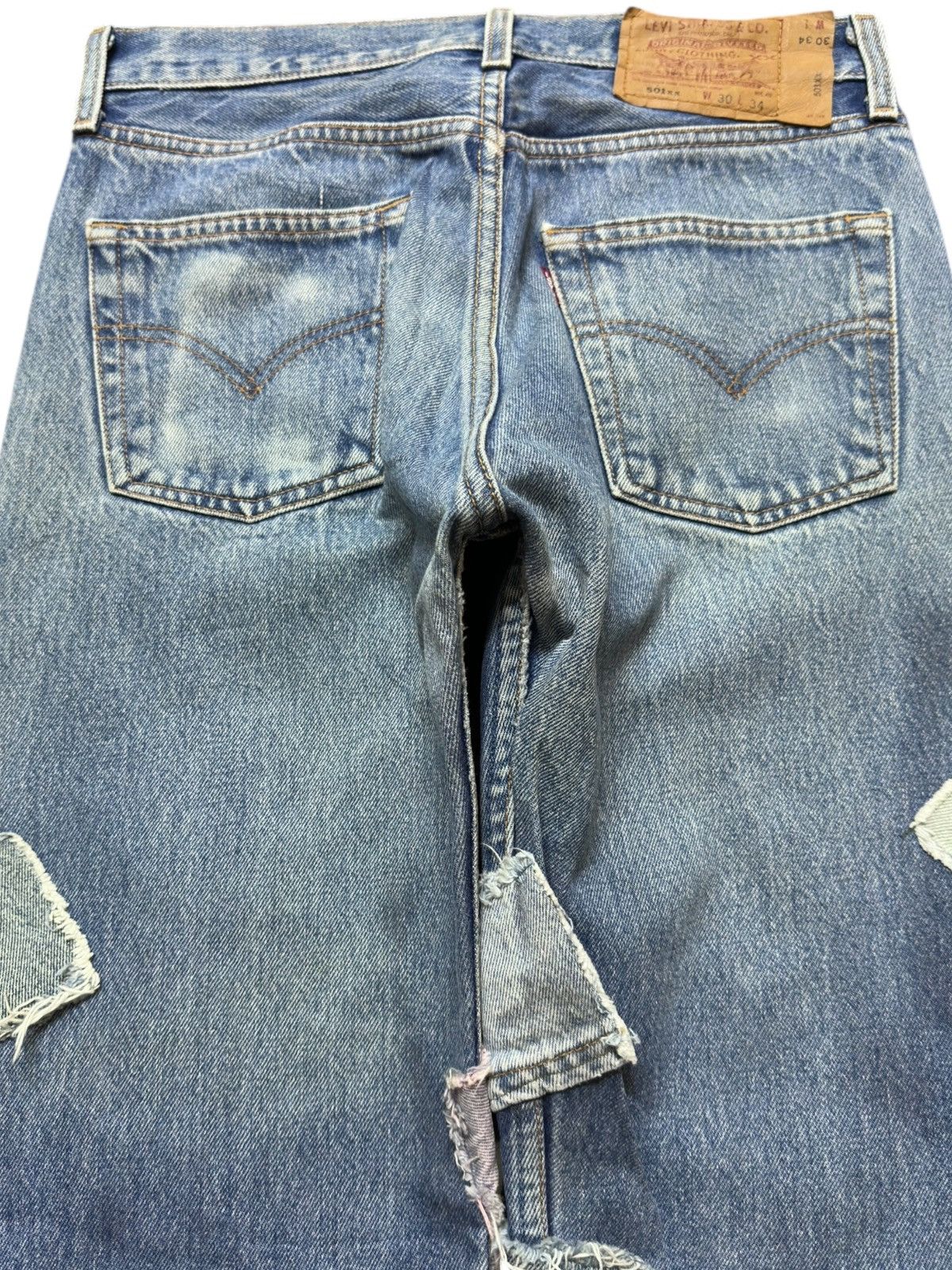 Levi's Vintage Levi’s 501 Sashiko Boro Denim Size US 29 - 6 Thumbnail