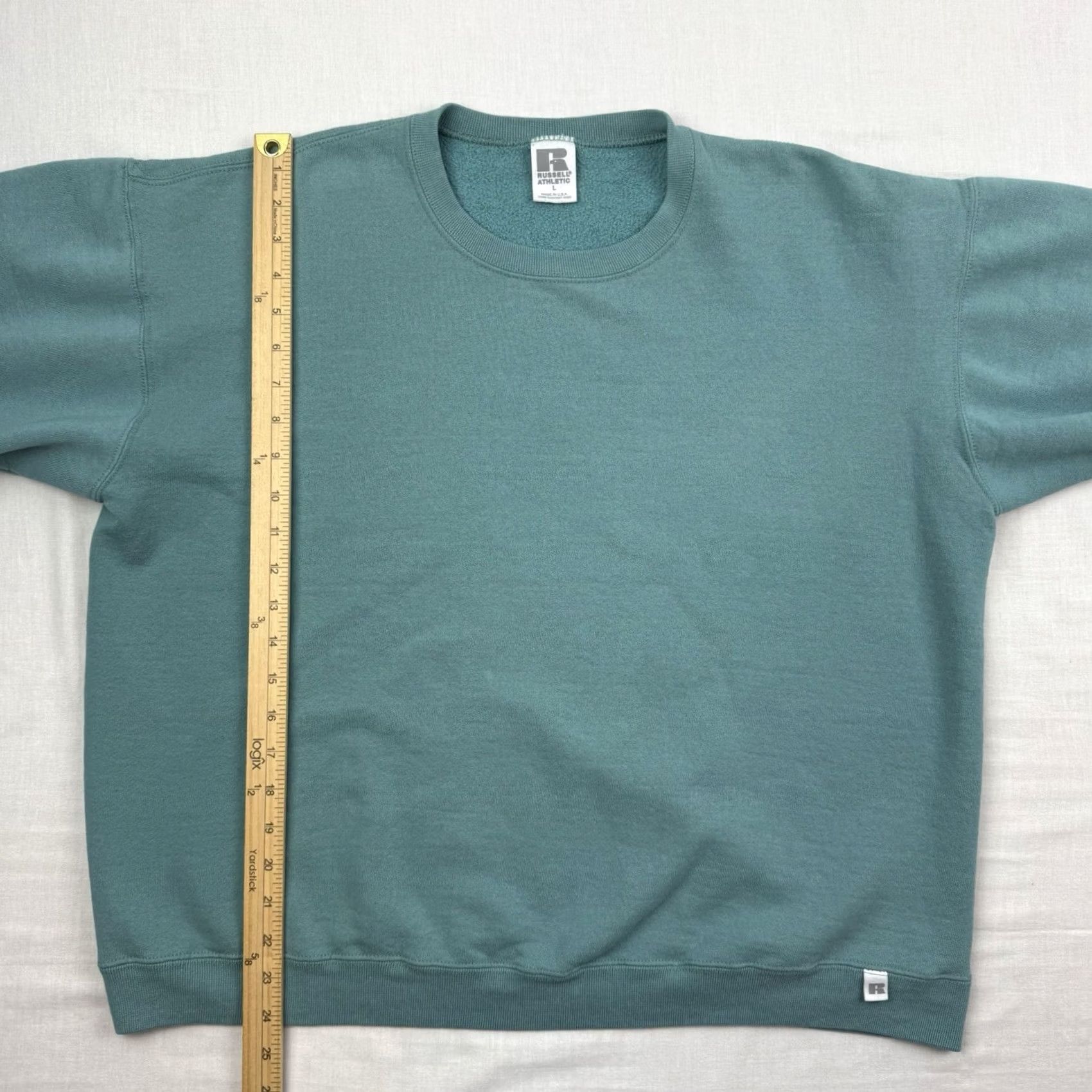 Russell Athletic VINTAGE Russell Athletic Sweatshirt Womens Large Teal Crewneck Made In USA 90s Size L / US 10 / IT 46 - 7 Thumbnail