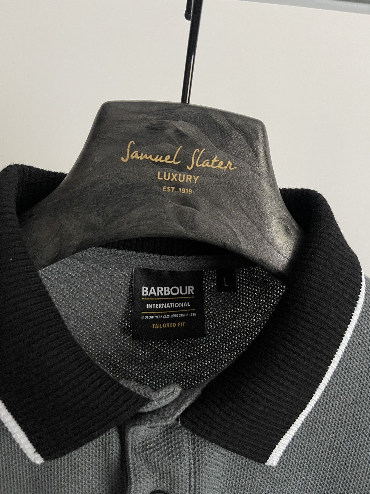Barbour Barbour International Contrast Collar Polo Shirt L gray Size US L / EU 52-54 / 3 - 3 Thumbnail
