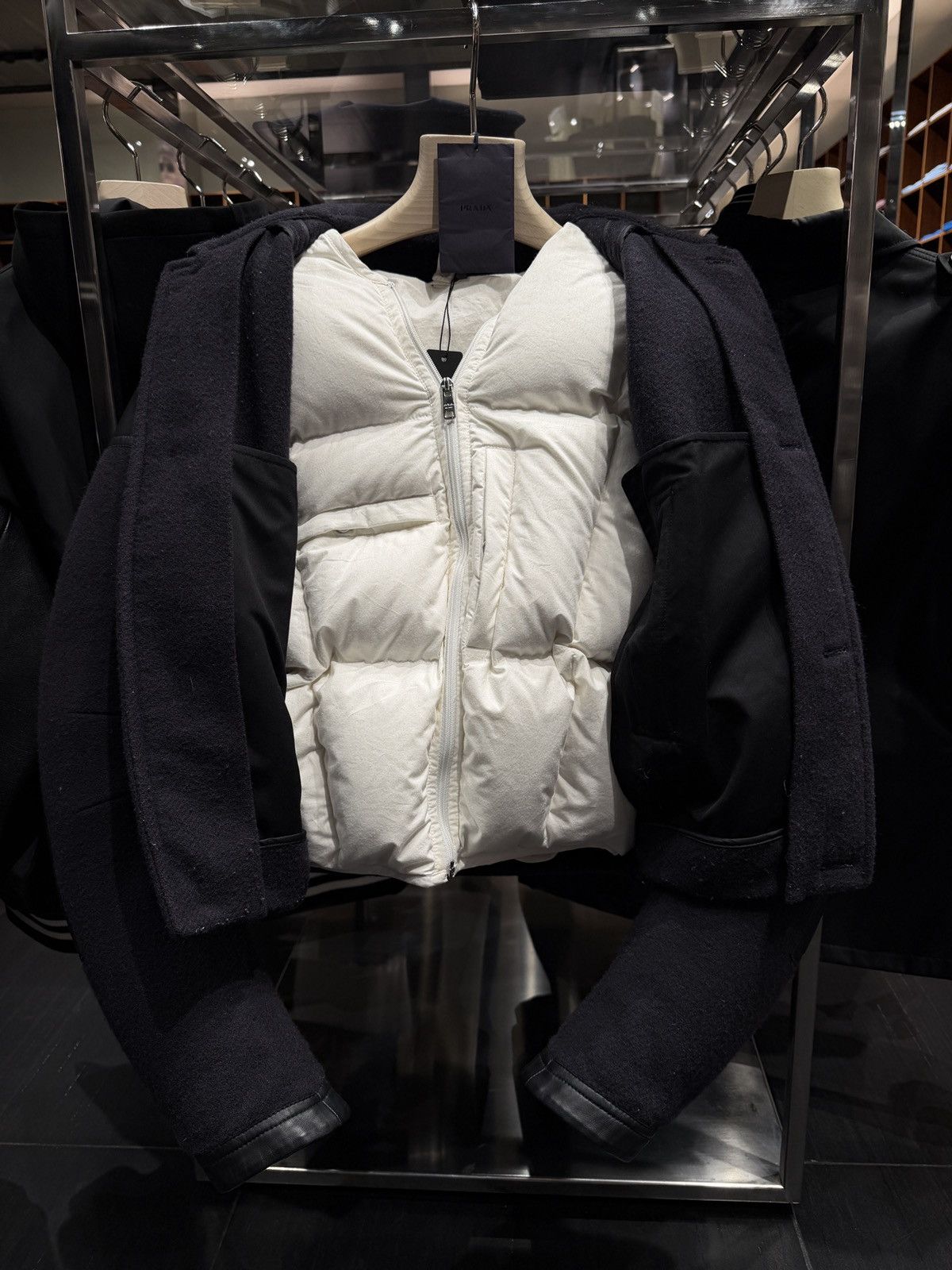 Prada Prada panelled wool bomber jacket Size US M / EU 48-50 / 2 - 6 Thumbnail