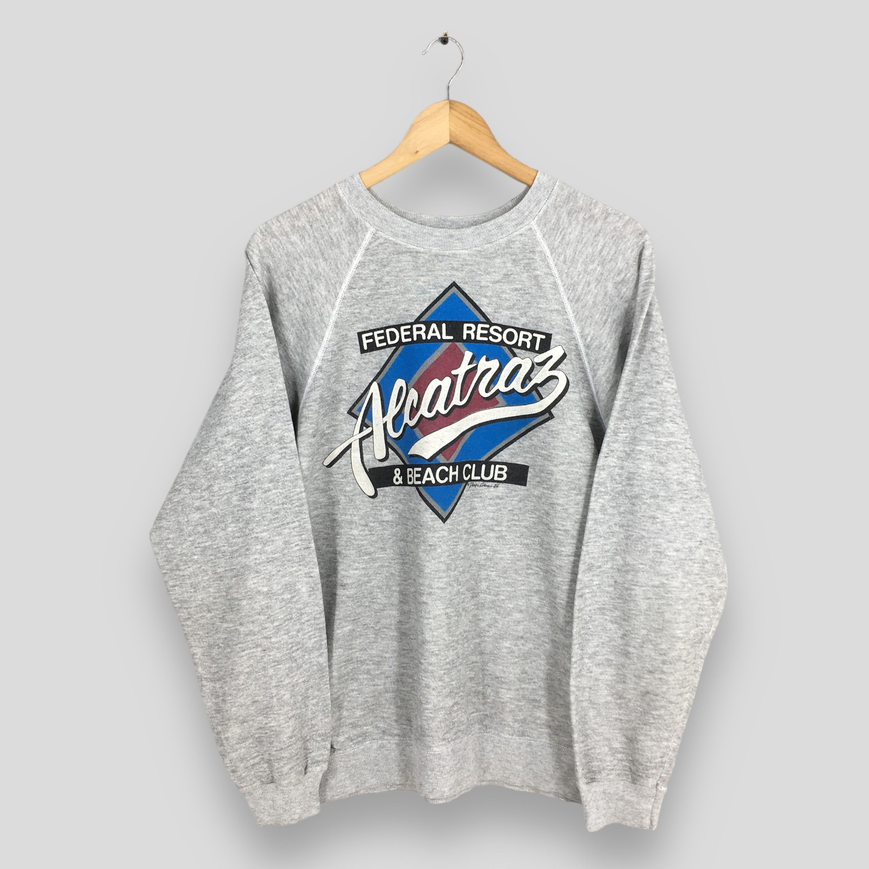 Hanes × Vintage Vintage Alcatraz Beach Club Sweatshirt Large Size US L / EU 52-54 / 3 - 1 Thumbnail