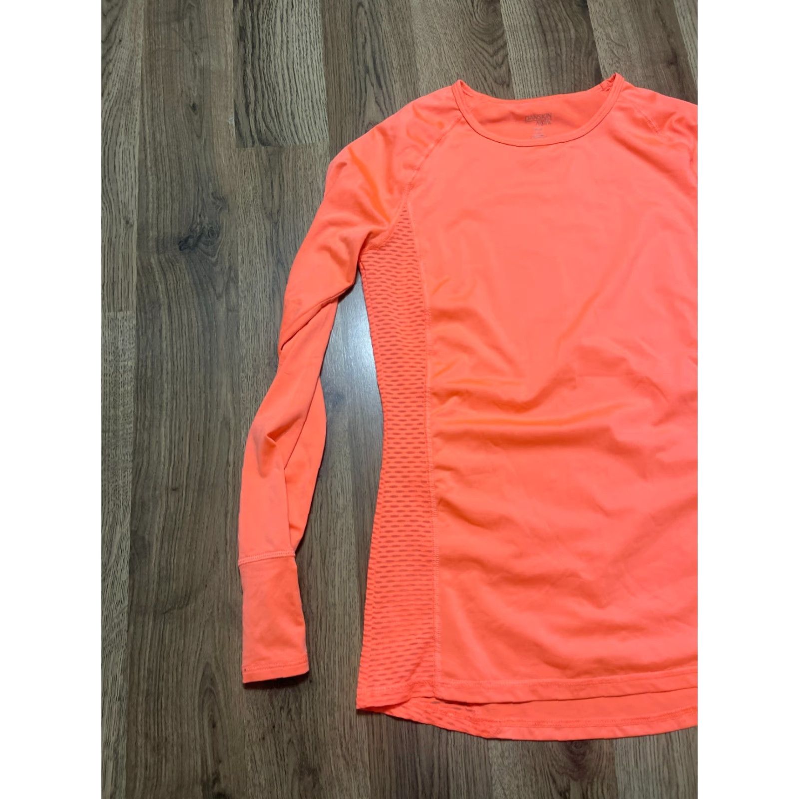 Vintage Danskin Now Shirt Womens Medium Orange Fitted Athletic Wear Long Sleeve Shirt Shirt Size M / US 6-8 / IT 42-44 - 4 Thumbnail