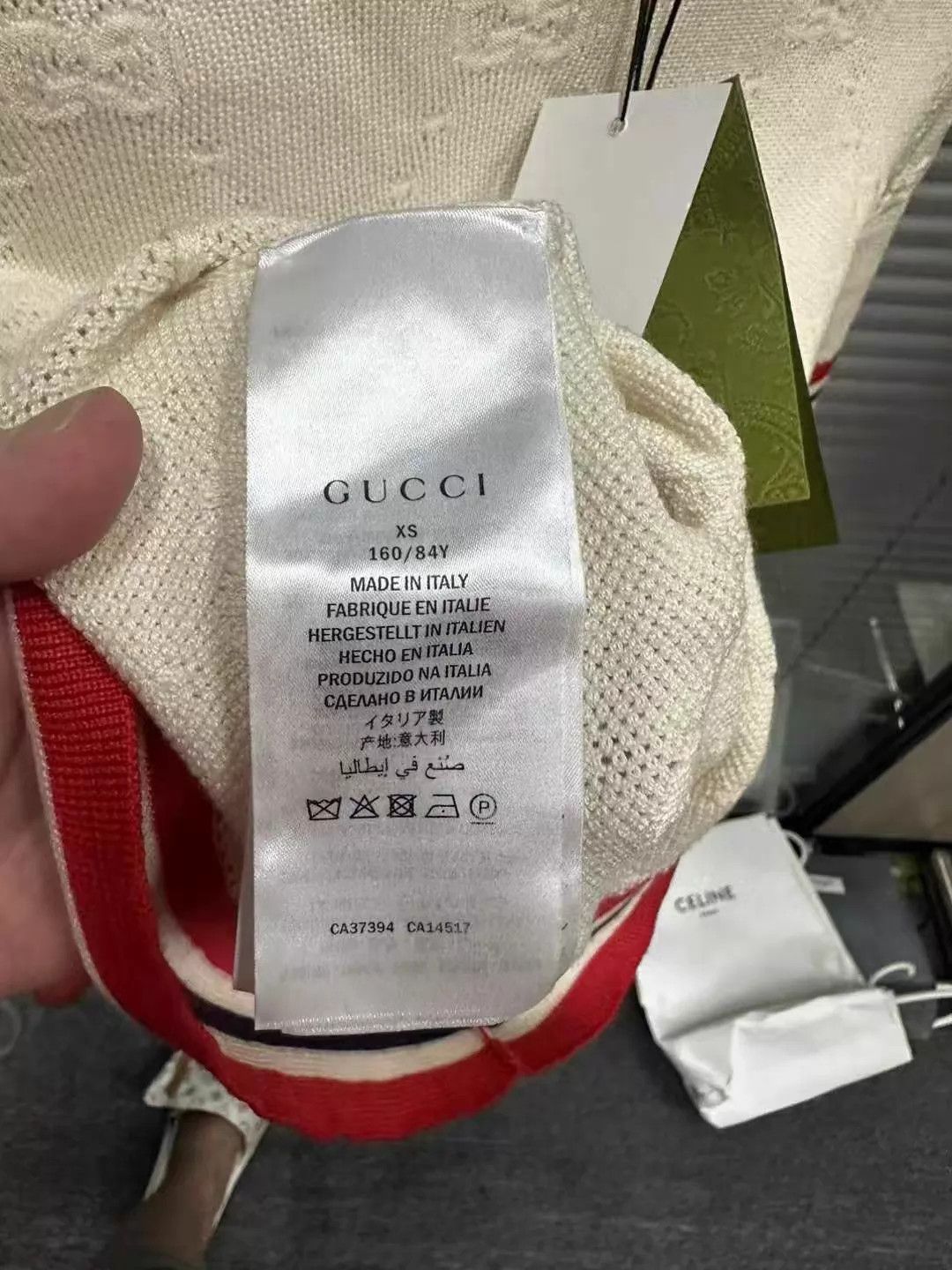 Gucci Gucci White Red GG All-Over Print Knit Tee XS New with Tags Size XS / US 0-2 / IT 36-38 - 4 Thumbnail