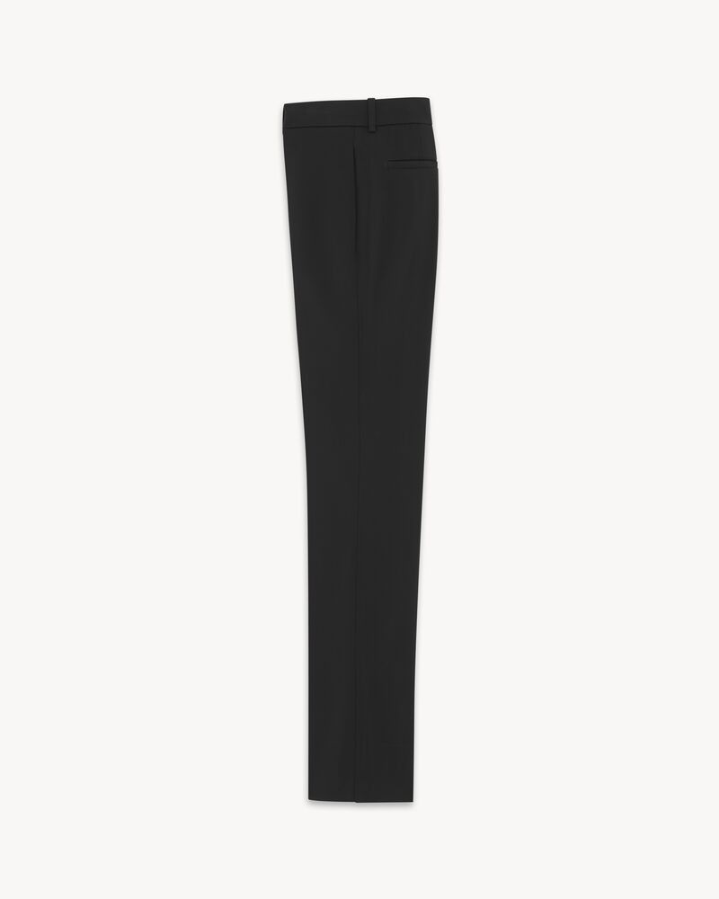 Saint Laurent Paris o1b1hav111125 Low Rise Pants in Stretch Gabardine in Black Size 26" / US 2 / IT 38 - 2 Thumbnail
