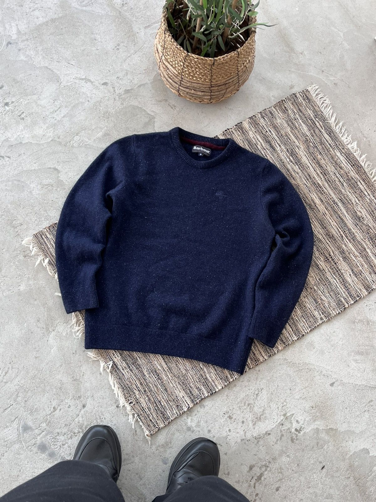 Barbour Vintage Barbour Navy Luxury Avantgarde Knit Wool Sweater Y2K Size US M / EU 48-50 / 2 - 7 Thumbnail