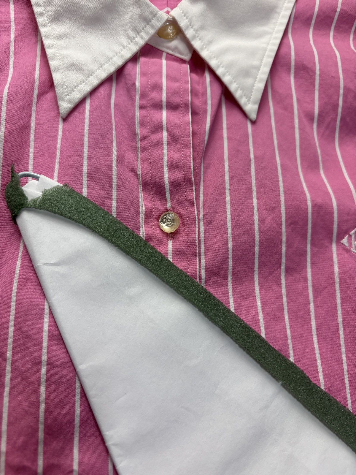 Polo Ralph Lauren 2000s Vintage Ralph Lauren Polo Shirt Striped Pink 90s Prep Size L / US 10 / IT 46 - 9 Thumbnail