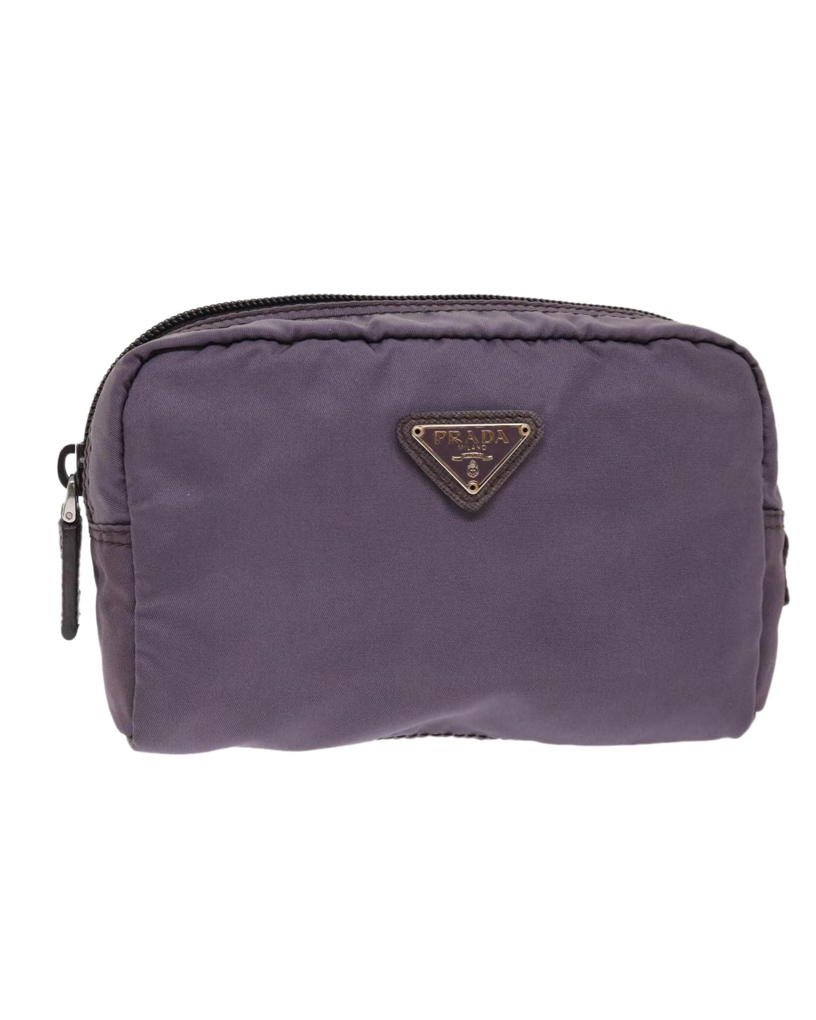 image of Prada Tessuto Nylon Pouch - Purple, Women's