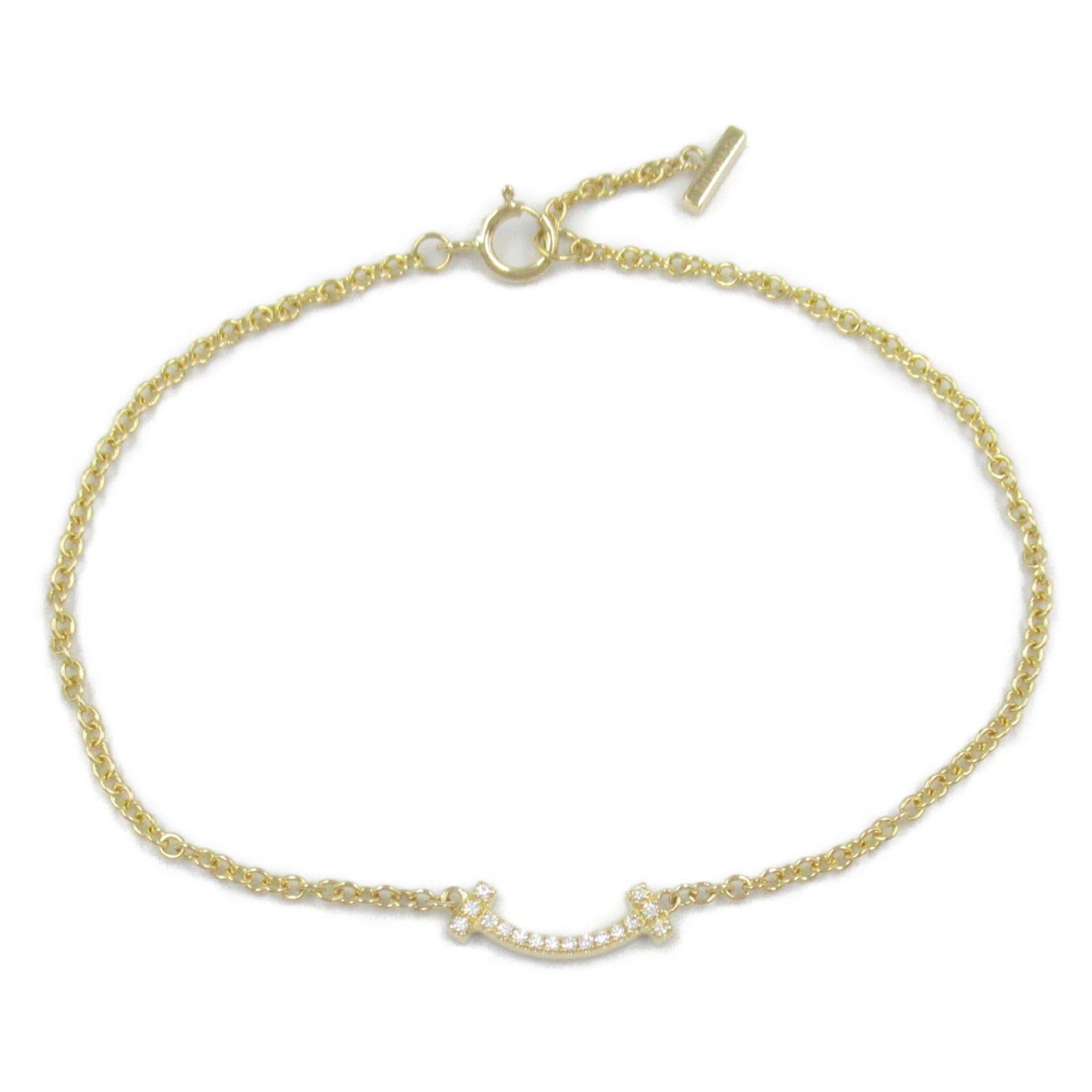 Tiffany & Co. Tiffany Co T Smile Mini Bracelet Diamond K18 (Yellow Gold) Clear Size ONE SIZE - 1 Thumbnail