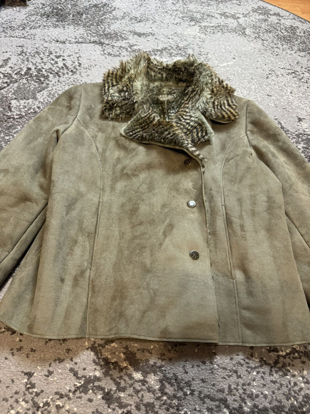 Vintage Vintage Y2K Asymmetrical Suede Fuzzy Fur Collar LGB Style Bo Size US S / EU 44-46 / 1 - 3 Thumbnail