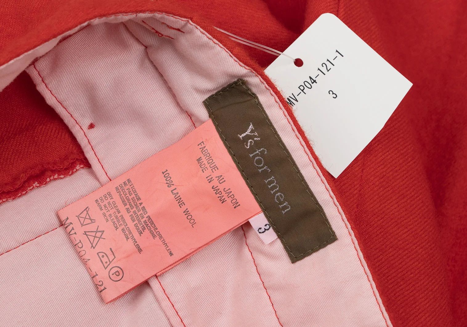 Jean Paul Gaultier Wool Dyed Striped Pants in Red Size 3 Size US 34 / EU 50 - 13 Thumbnail
