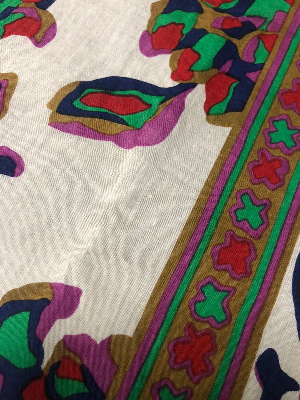 Yves Saint Laurent Vintage Yves Saint Laurent Cotton Shawl Scarf Flowers Design Size ONE SIZE - 5 Thumbnail