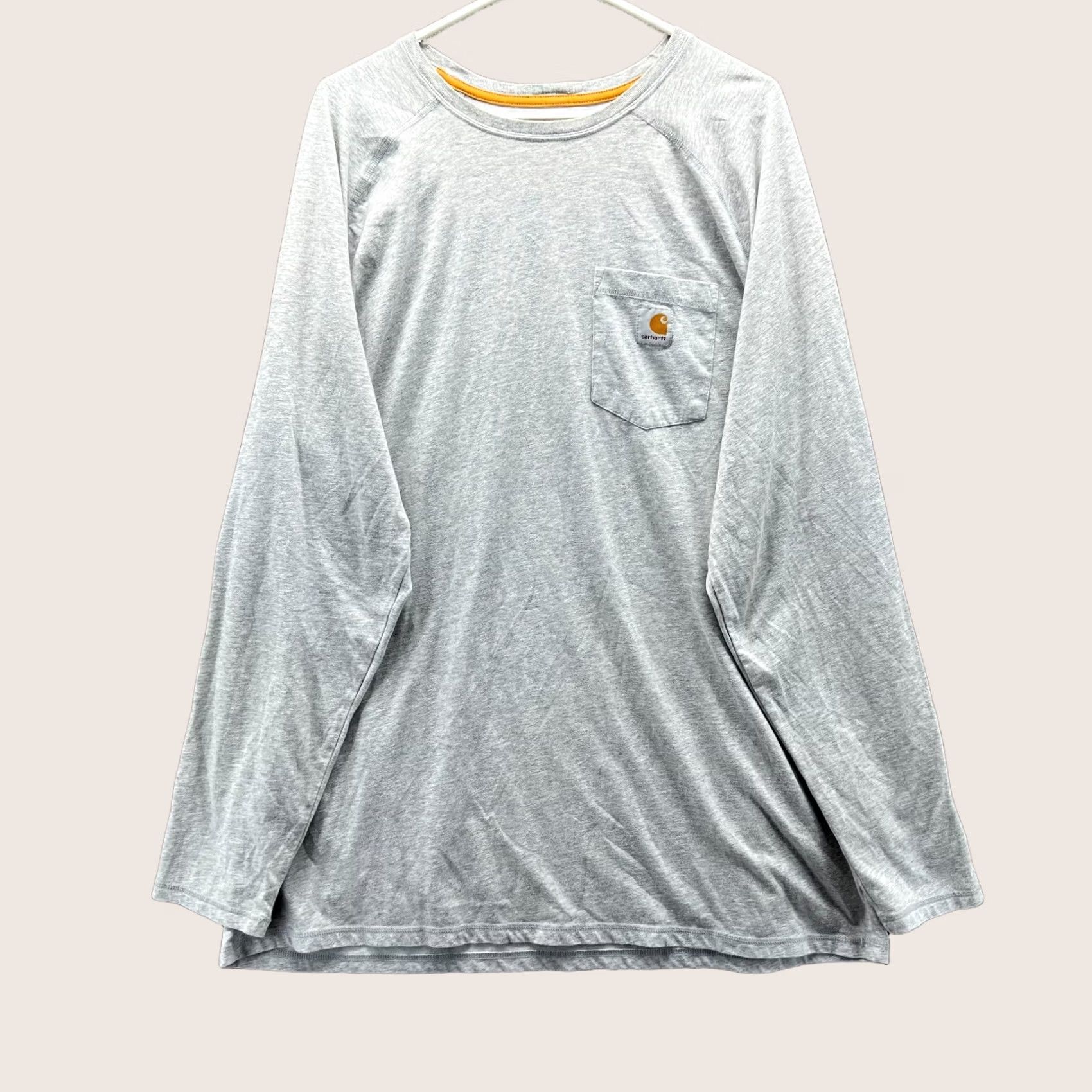 Carhartt Carhartt Force Shirt Men 2XL Tall Heather Gray Cotton Delmont Long Sleeve Pocket T-Shirt Crew Neck Size US XXL / EU 58 / 5 - 1 Thumbnail