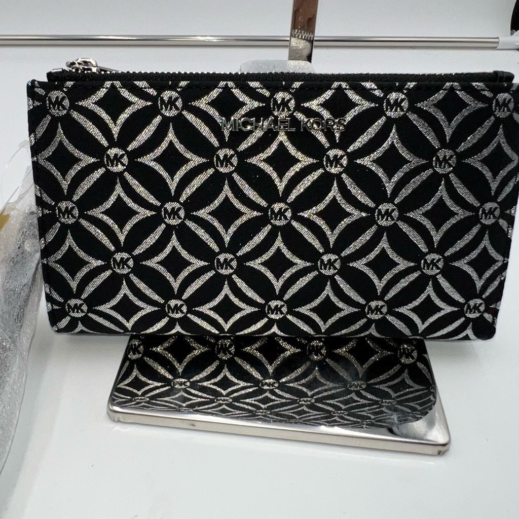 Michael Kors Michael Kors Jet Set Travel Large Double Zip Wristlet in Bla Size ONE SIZE - 1 Thumbnail
