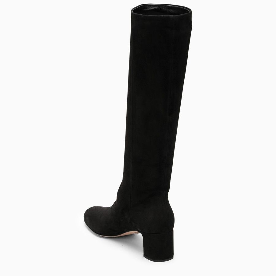 Prada o1d2blof0924 Suede Boots in Black Size US 9 / IT 39 - 4 Thumbnail