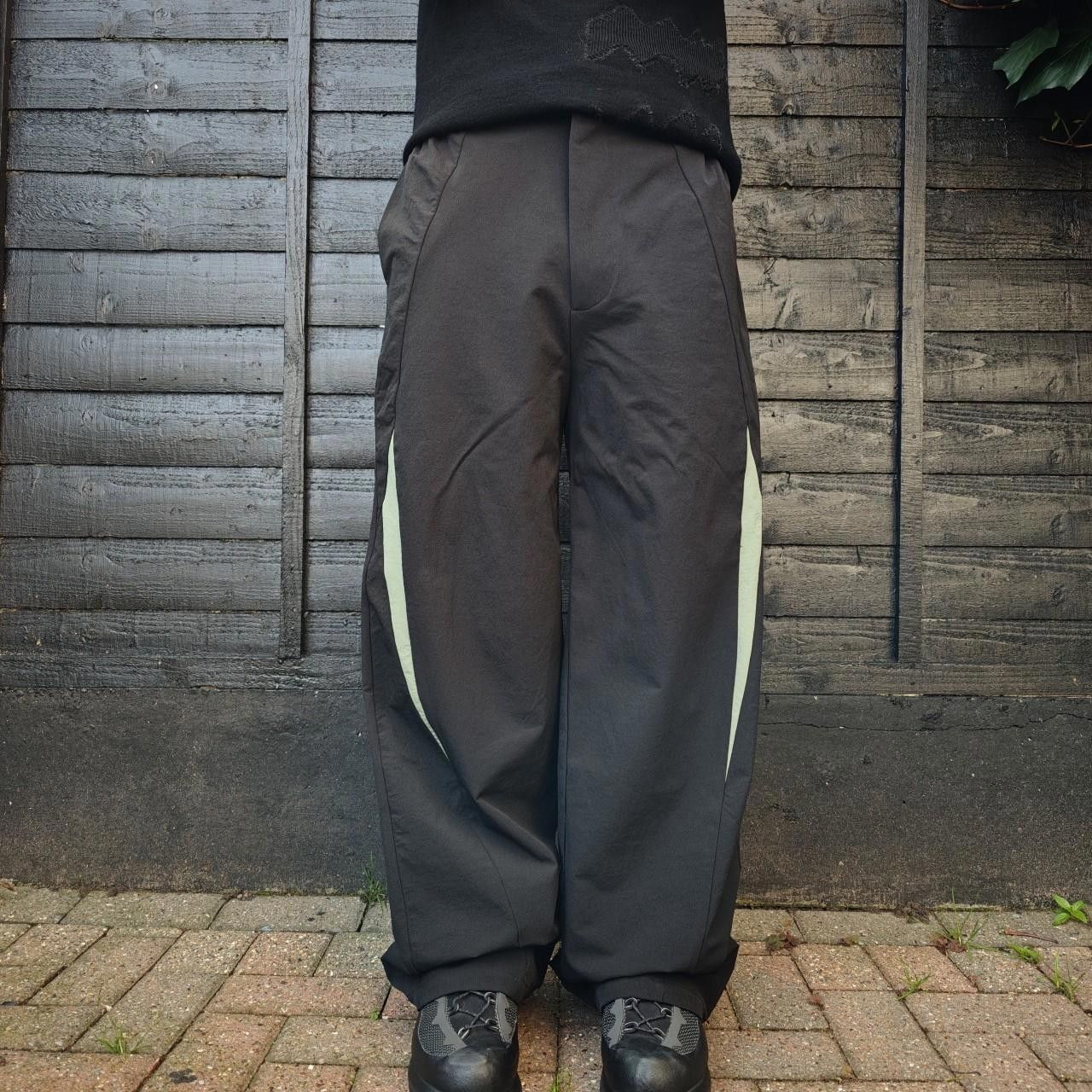 Other 49Percent Black/Green Slit Panelled Trousers Size US 32 / EU 48 - 1 Thumbnail
