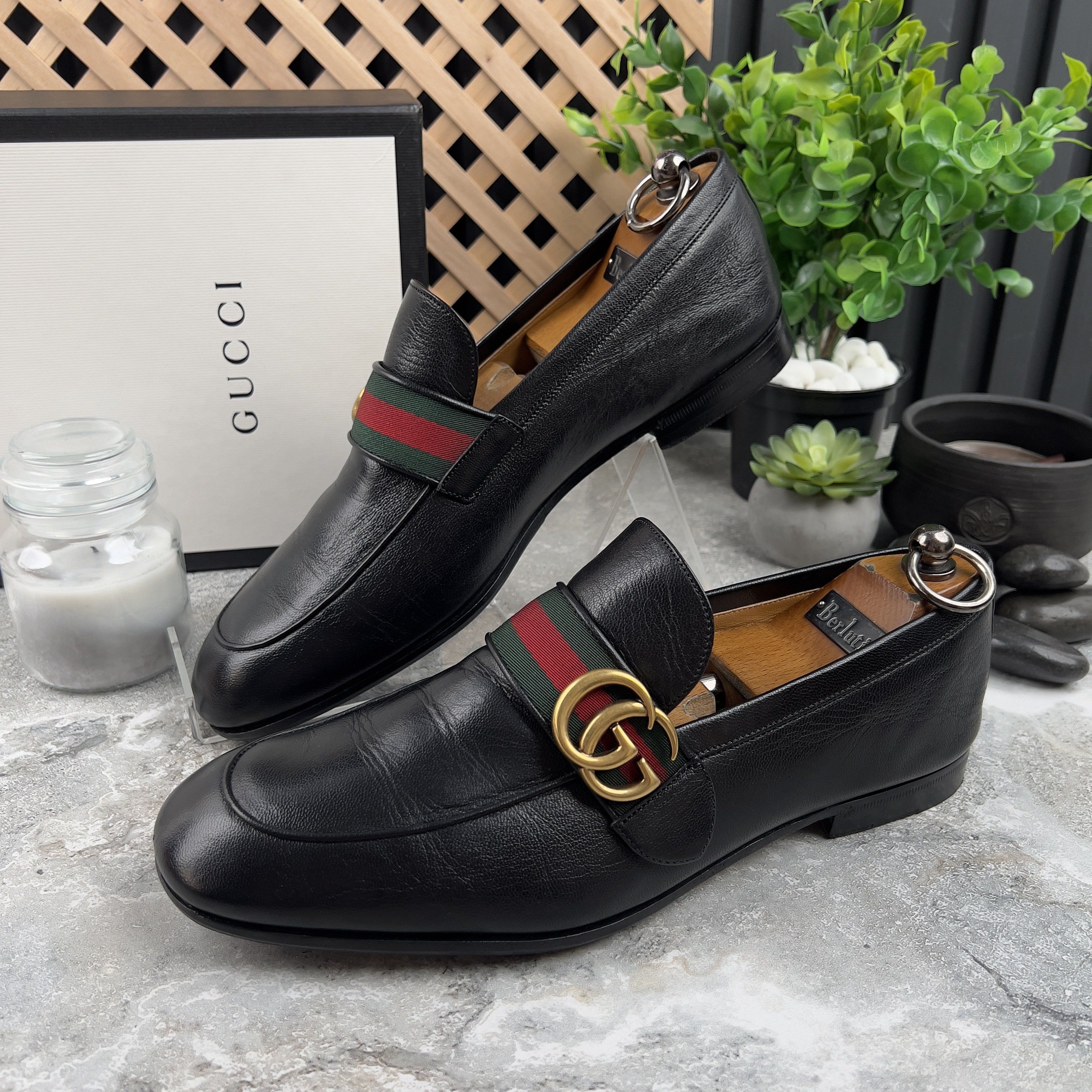 Gucci Donnie Web Double GG Loafers Heels Black Leather Size US 8 / EU 41 - 5 Thumbnail