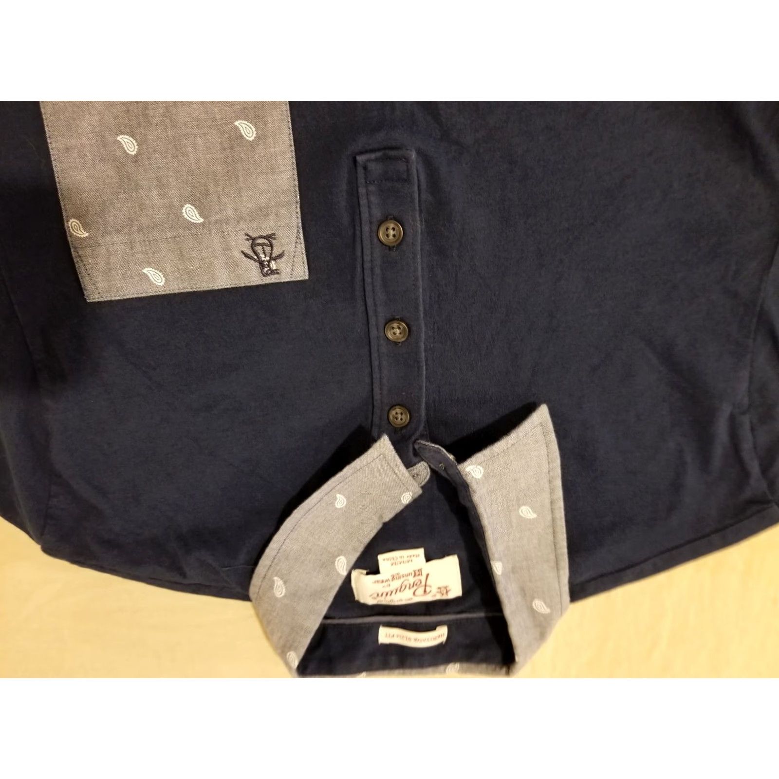 Vintage Penguin Polo Shirt M Medium Navy Blue Cotton Men Shirts Polo Mens Regular Size M Blue Cotton Penguin Polo Shirt Men Size US M / EU 48-50 / 2 - 2 Thumbnail