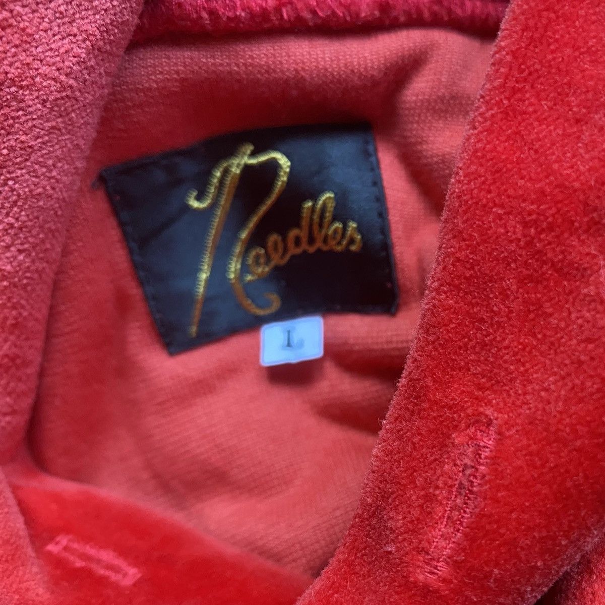 Needles Needles Red Velour Track Hoodie Size US L / EU 52-54 / 3 - 4 Thumbnail