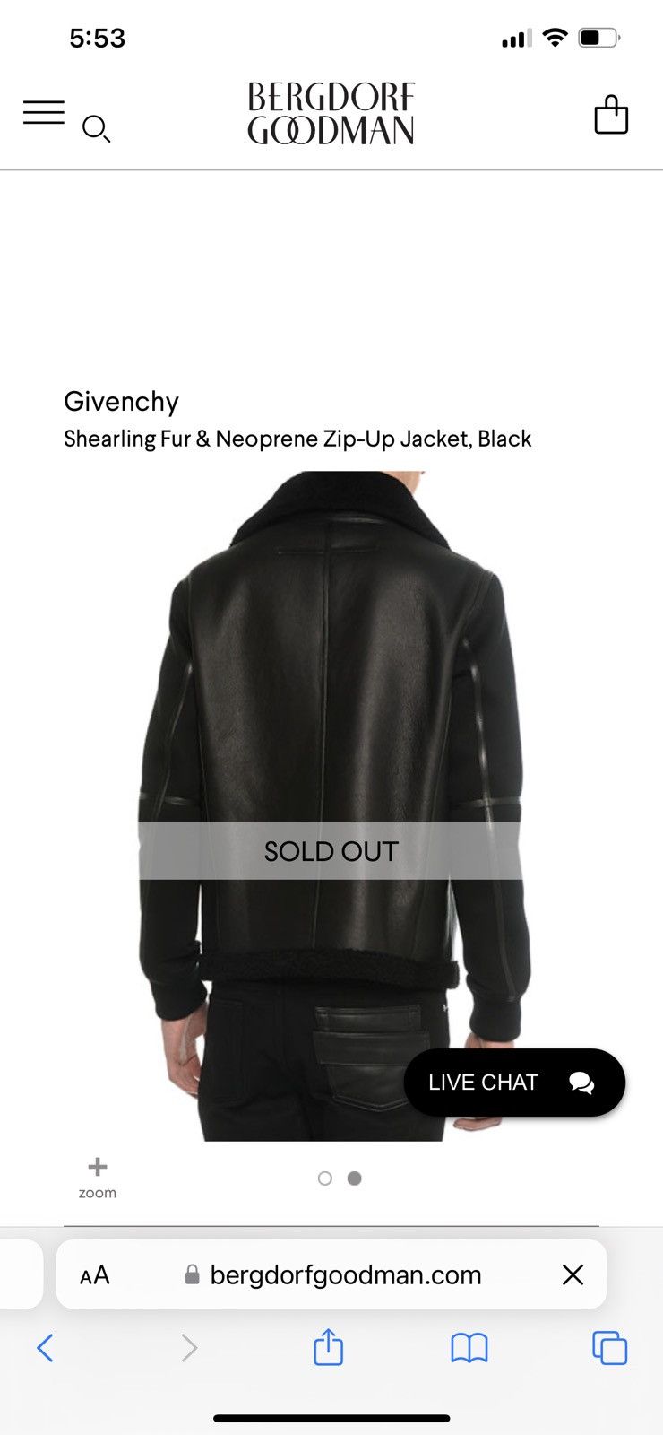 Givenchy Givenchy Shearling Neoprene Jacket Size US L / EU 52-54 / 3 - 7 Thumbnail