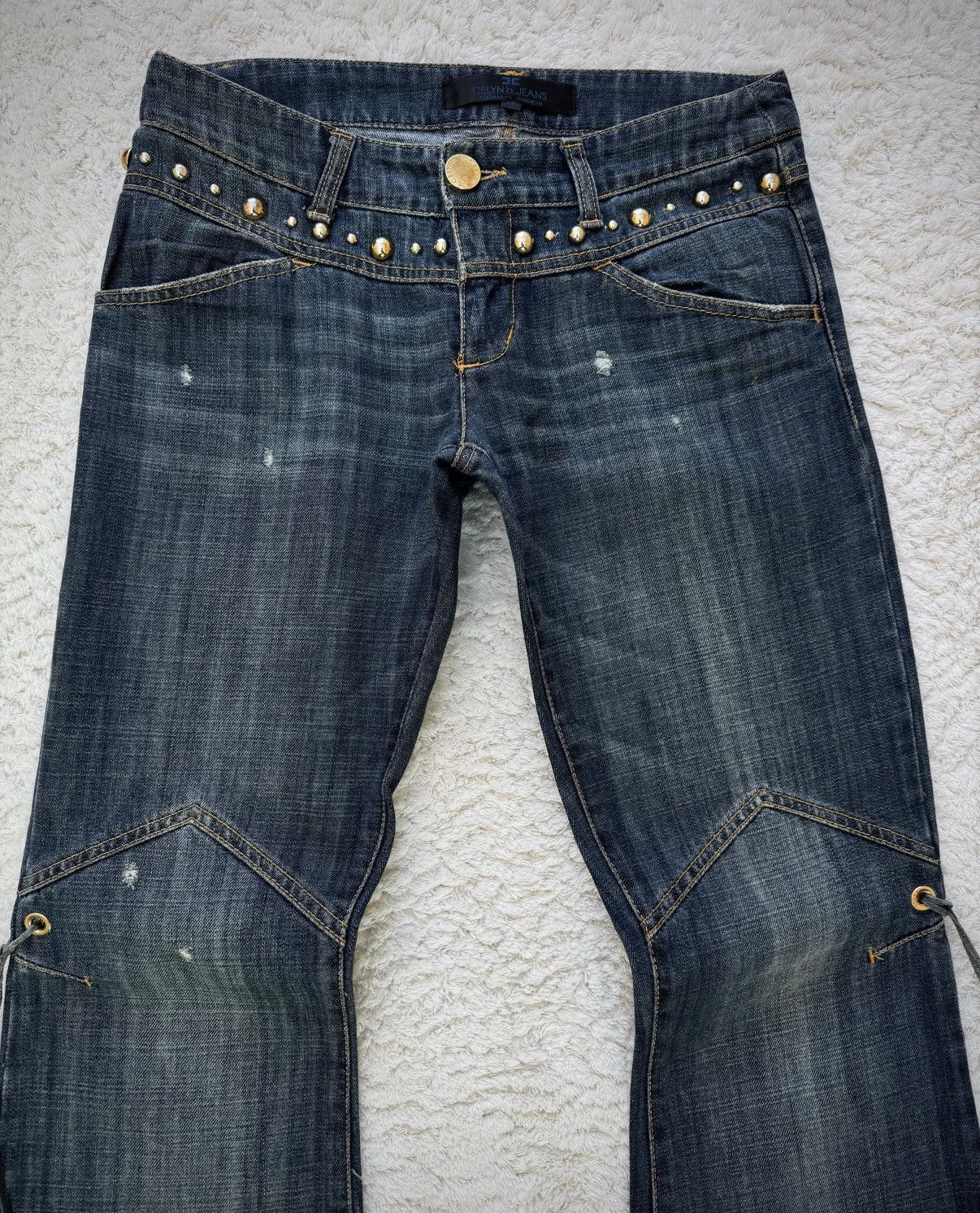 If Six Was Nine × Japanese Brand Celyn B. Sword Knee Tassel Flared Jeans Size US 29 - 2 Thumbnail