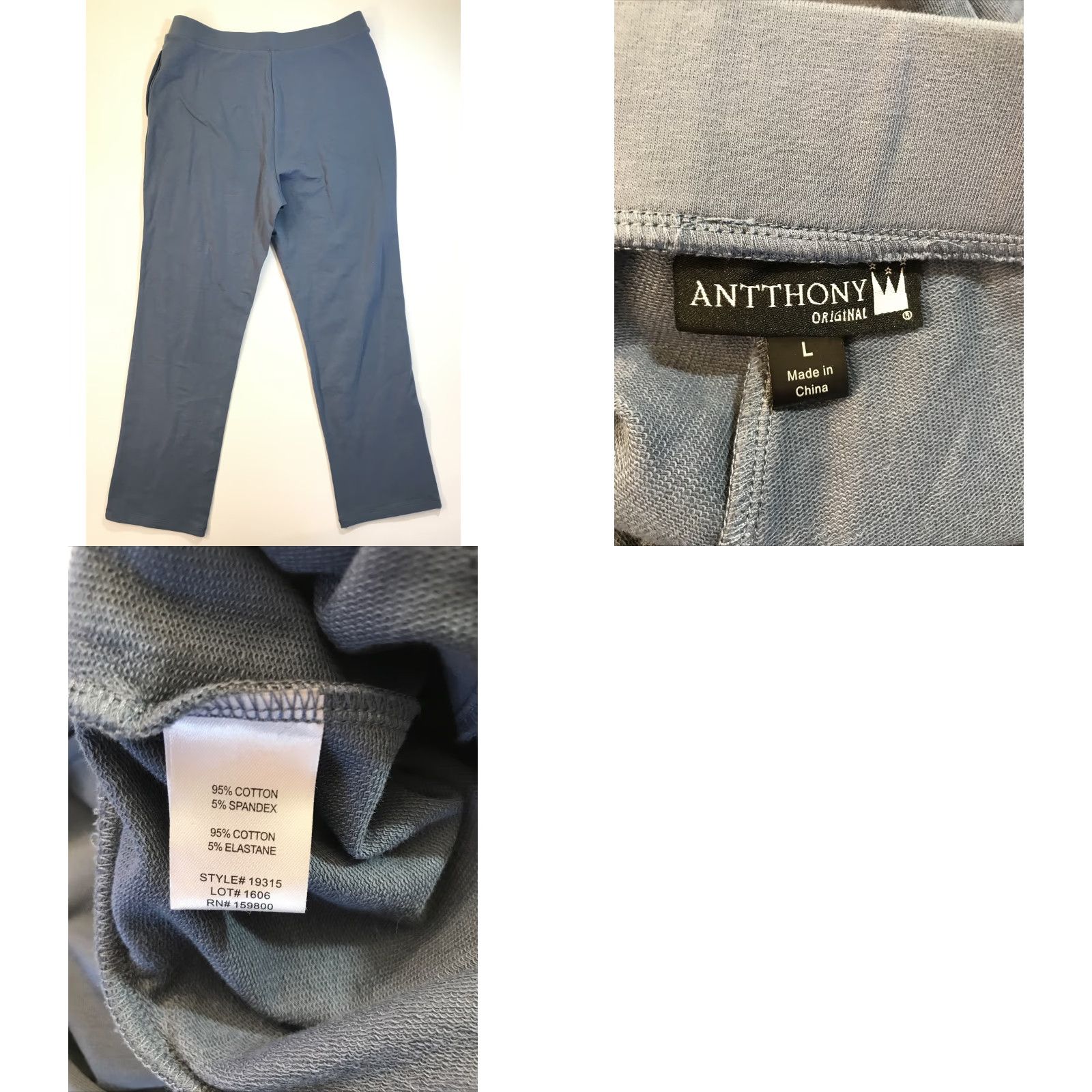 Vintage Antthony Womens Tracksuit Set Blue Velour Activewear Size L Zipper Jacket & Pants Size L / US 10 / IT 46 - 8 Thumbnail