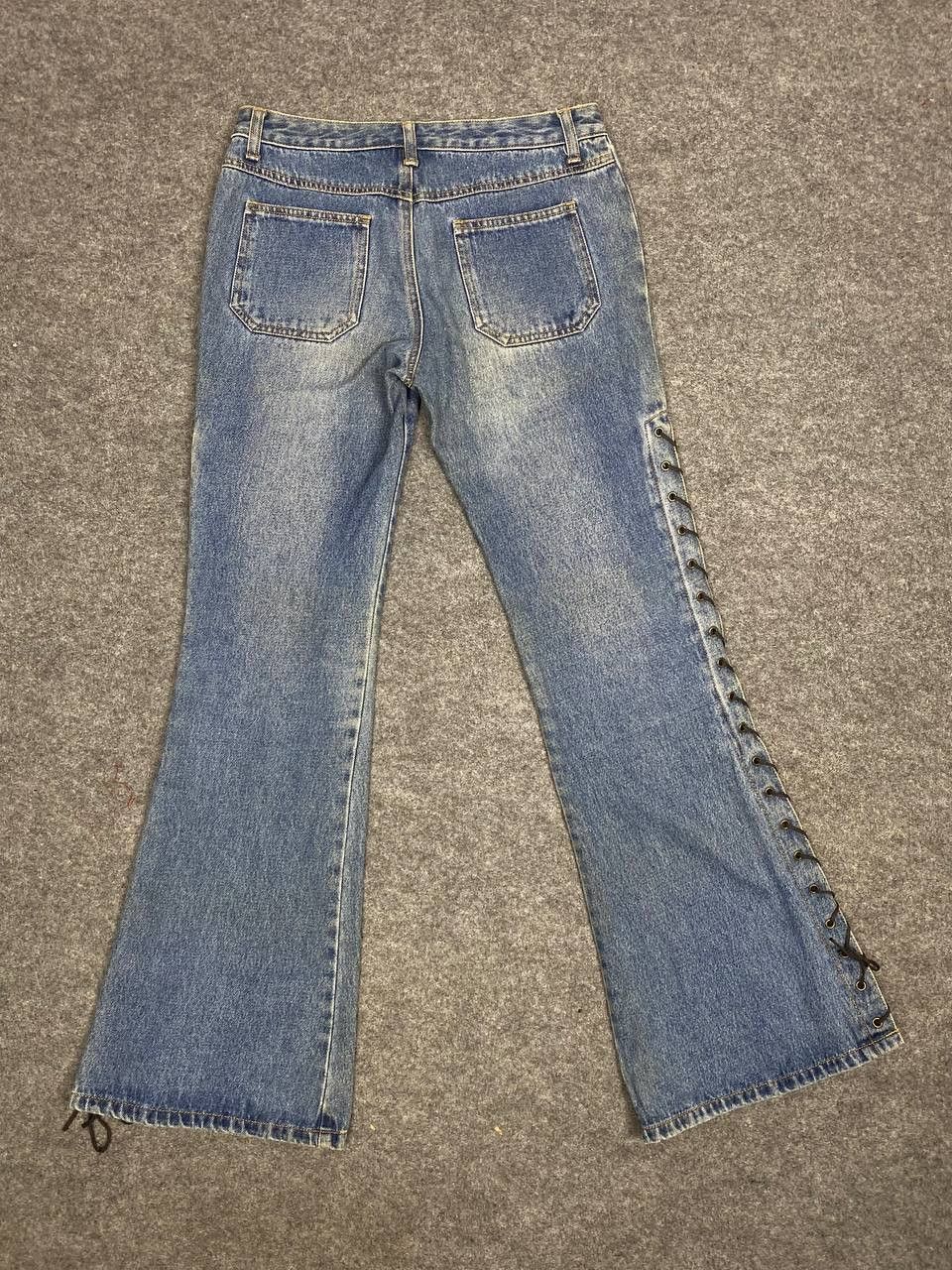 Japanese Brand vintage japanese brands bootcut flare denim bondage style Size 29" - 1 Thumbnail