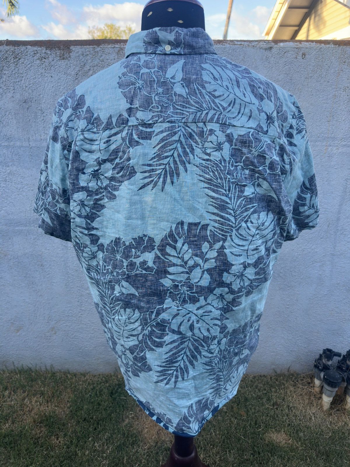 Reyn Spooner Reyn Spooner Hawaiian Print Green/Blue Men's L Tailored Size US L / EU 52-54 / 3 - 2 Thumbnail