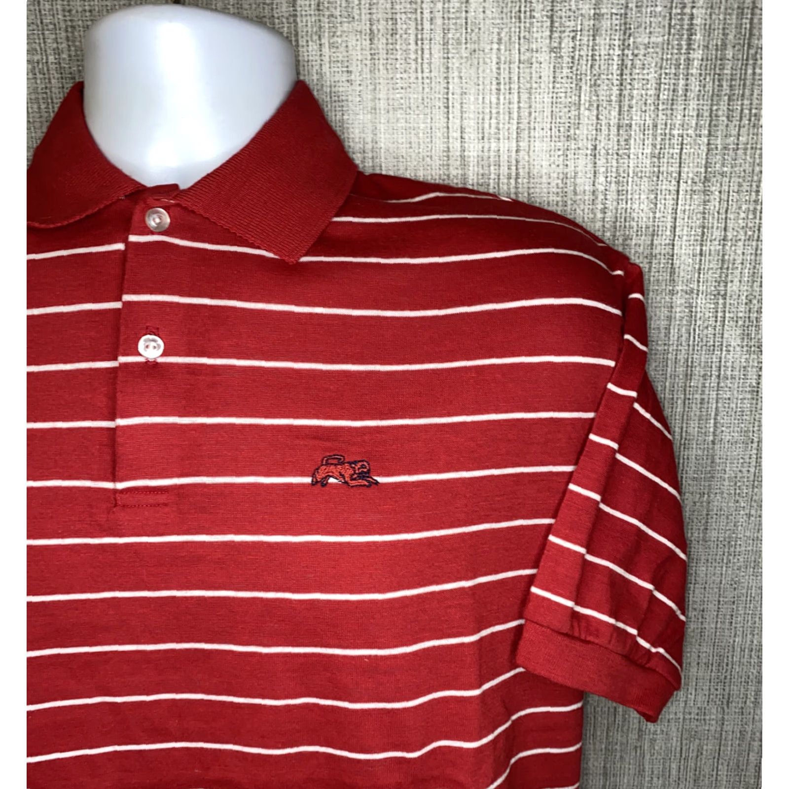 Vintage VINTAGE Garan Polo Shirt Short Sleeve USA Made Golf XL Red Striped Mens Regular Fit Size US XL / EU 56 / 4 - 2 Thumbnail