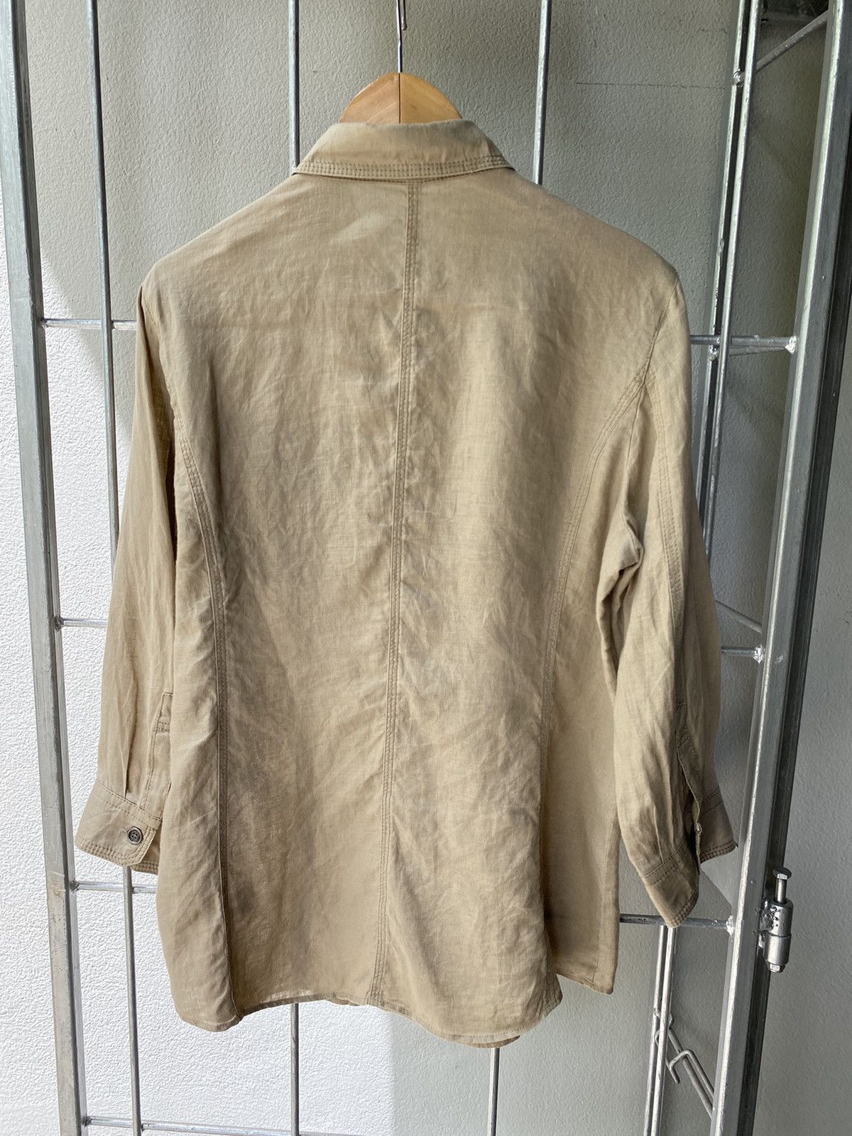 Burberry BURBERRYS Khaki Utility Shirt Size XS / US 0-2 / IT 36-38 - 2 Thumbnail