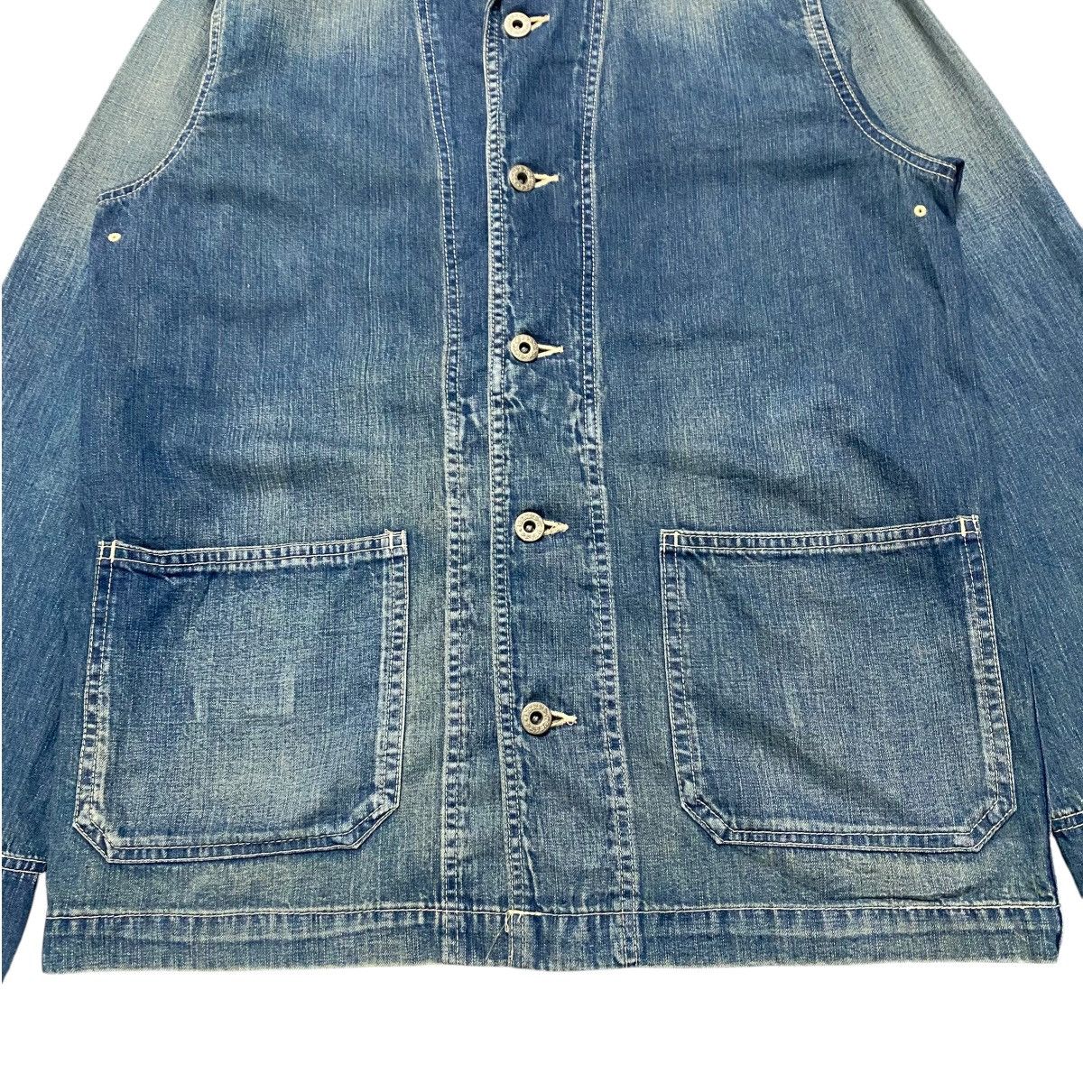 Sophnet. Sophnet US Navy Shawl Collar Denim Jacket Size US M / EU 48-50 / 2 - 5 Thumbnail