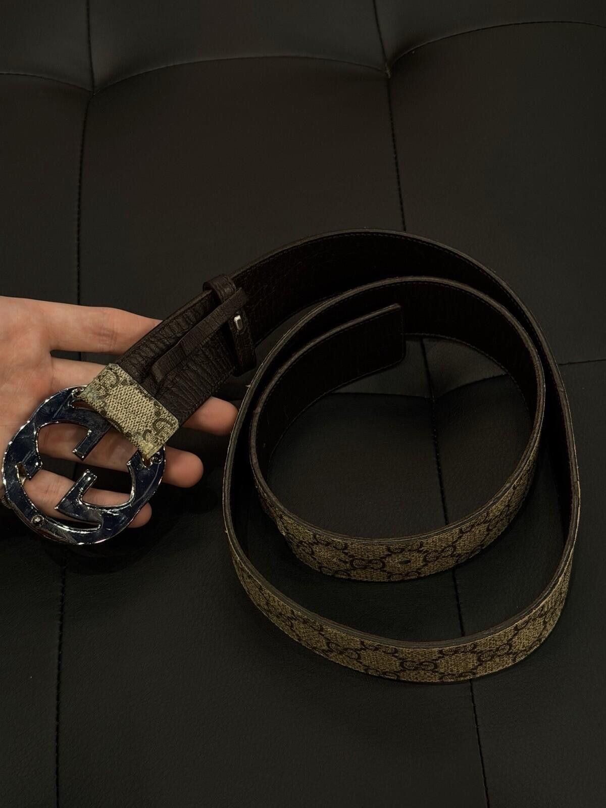 Gucci Gucci Tan Brown Silver Buckle Belt 100/40 $600 Size ONE SIZE - 9 Thumbnail