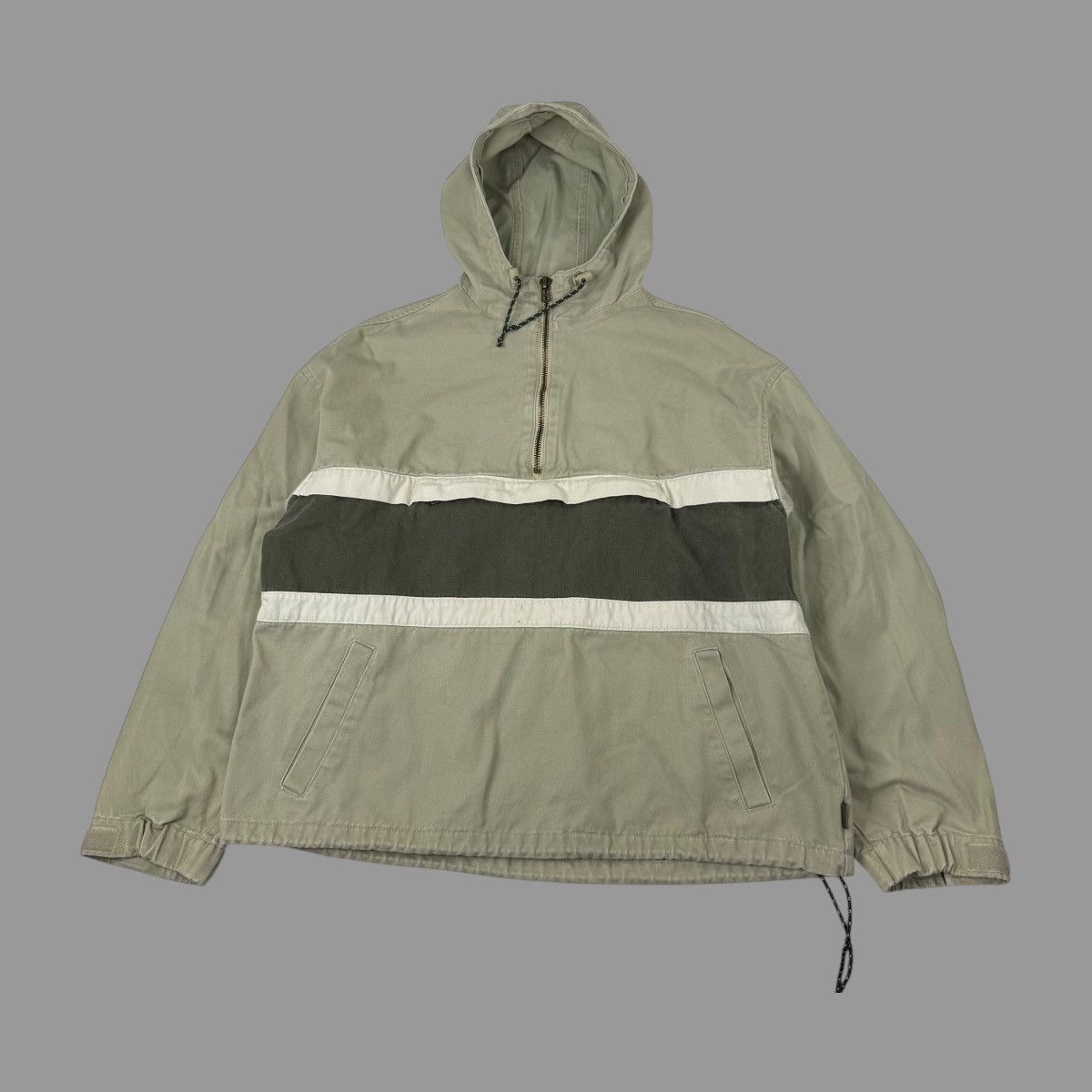 Vintage Vintage Y2K hooded quarter zip jacket Size US L / EU 52-54 / 3 - 1 Thumbnail