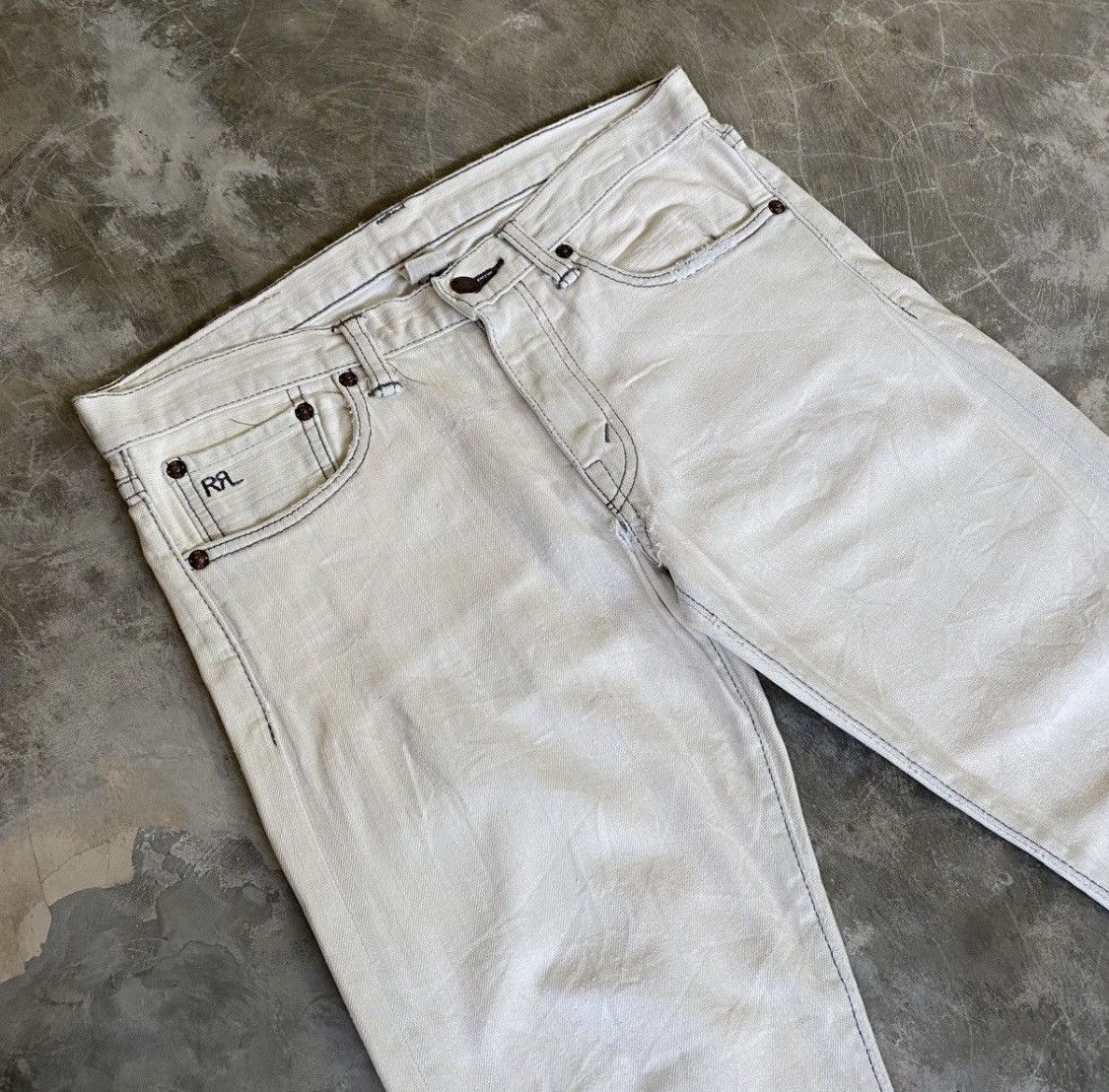 RRL Ralph Lauren Vintage Double RRL Ralph Lauren Stretch Skiny Fit Denim Size US 29 - 4 Thumbnail