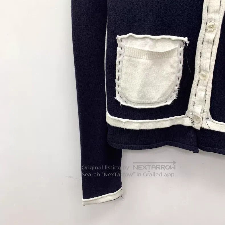 Maison Margiela Maison Margiela Black stitched wool V-neck single-breasted Size M / US 6-8 / IT 42-44 - 4 Thumbnail