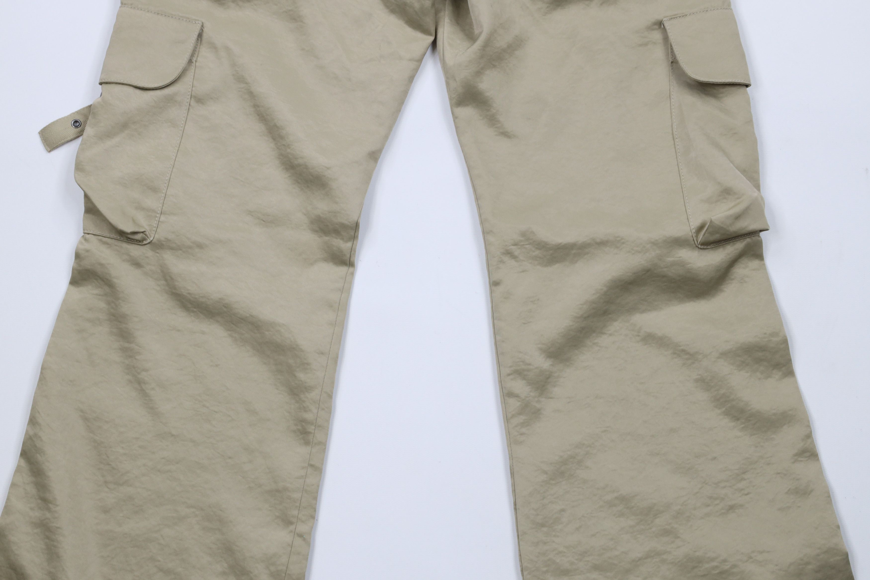 Express × Vintage Vintage Y2K Express Silky Flared Wide Leg Cargo Pants Gold Size 25" / US 0 / IT 36 - 11 Thumbnail