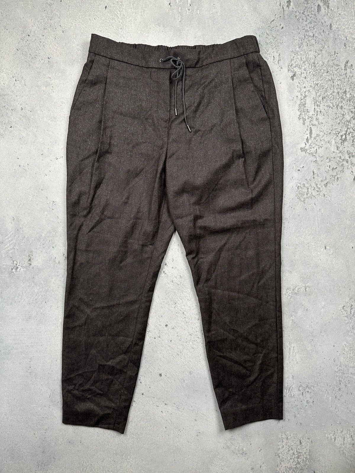 Fabiana Filippi Fabiana Filippi Italy Brown Wool Blend Drawstring Trousers Size 32" / US 10 / IT 46 - 1 Thumbnail