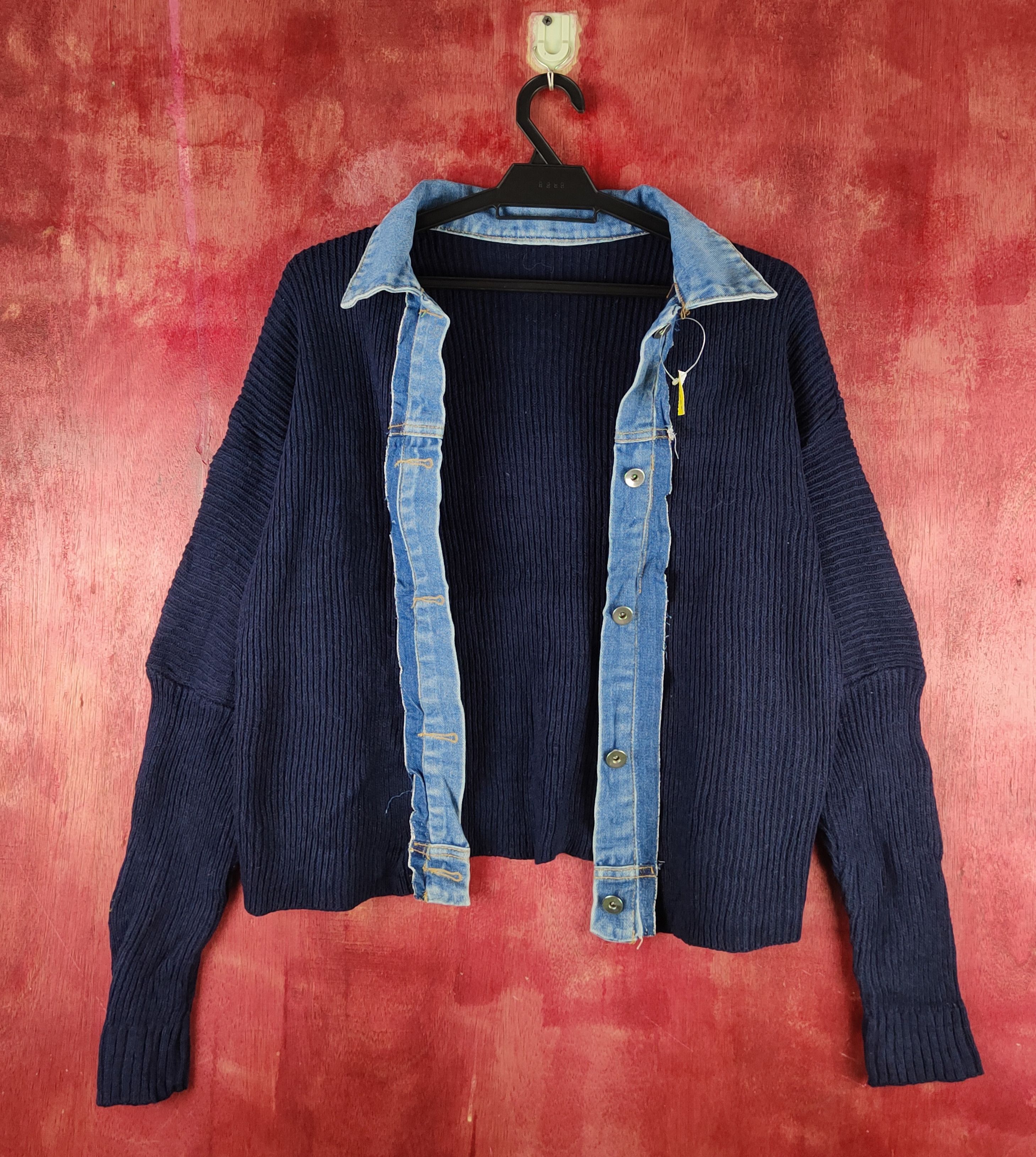 image of Dark Blue Knitwear Cardigan S2345, Women's (Size Medium)