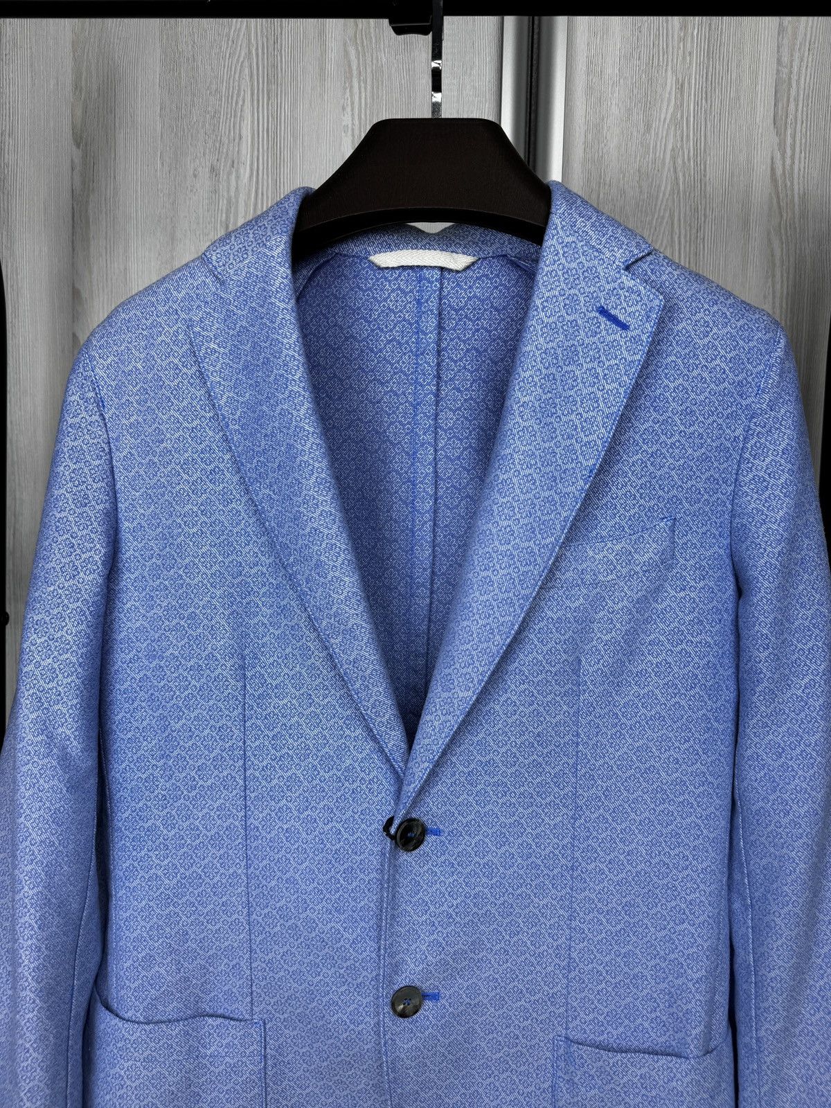 Other 345$ Santaniello Cotton Linen blend patterned unlined blazer Size 36R - 3 Thumbnail